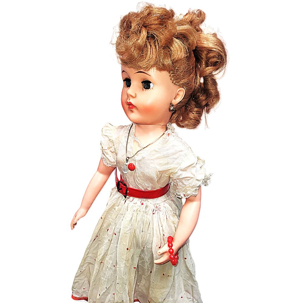 20" 1950s Vintage *Glamour *High Heel *Fashion Doll With Back Seamed Stockings